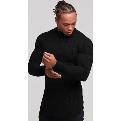 New Fashion Stripe Turtleneck Sweater Men Brand Clothing Mens Sweaters Casual Autumn Wool Pullover Men Oversized Pull Homme