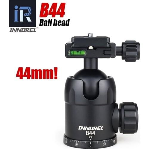 B44 Tripod Ball Head for DSLR Camera Quick Release Plate 44mm Large Sphere Panoramic Photo Heavy Duty Load 15kg Telephoto Lens