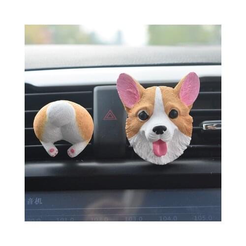 Welsh corgi pembroke Car Ornaments Air Vent Clip Auto Decoration Accessories