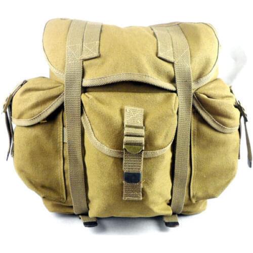 THE VIETNAM WAR US ARMY MILITARY HAVERSACK BACKPACK CANVAS BACKPACK BAG POUCH