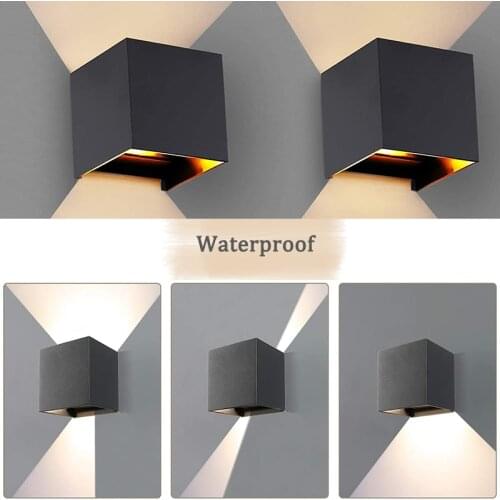 12W LED Waterproof Wall Light Indoor Outdoor IP65 Porch Garden Wall Lamp Sconce Balcony Terrace Decoration Lighting Lamp