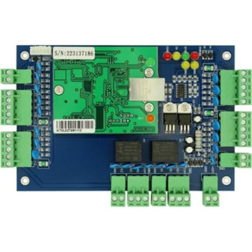 TCP/IP LAN socket RFID IC 2 door 4 reader access controller access control panel board for enter door access control system