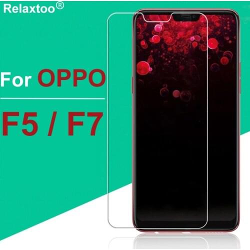 For oppo f7 tempered glass f5 5f 7f f 5 7 oppof5 oppof7 on protective glas the screen protector protection film tremp protect 9h