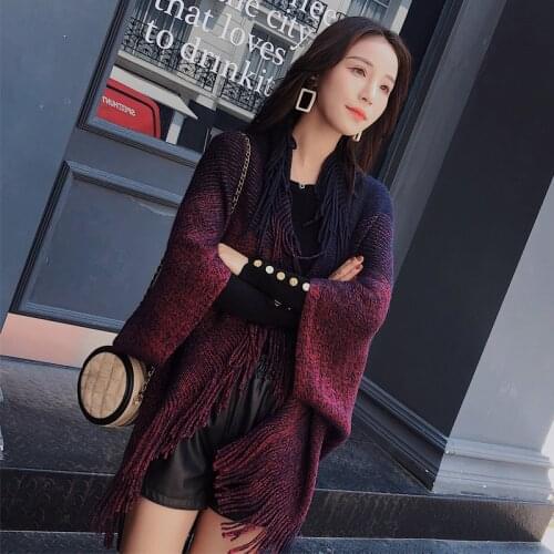 Womens Warm Winter Scarf Knit Tassel Fashion Luxury Blanket Scarf Oversized Cloak Wrap Pashmina Soft Outdoor Poncho Shawl Capes