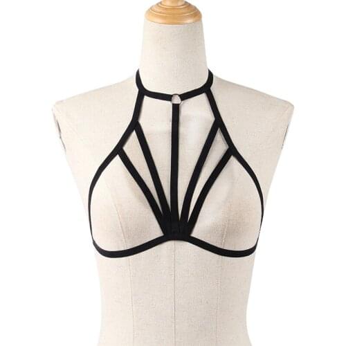 Girls Lingerie Sexy Alluring Bustier Bandage Cage Bra Elastic Lingerie Bandage Belt Crop Tops