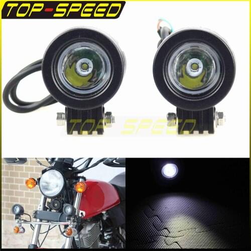 10W 12V Auxiliary Headlight Brightness Electric Car Light Motorcycle For Honda Yamaha Suzuki BMW Cruiser Custom