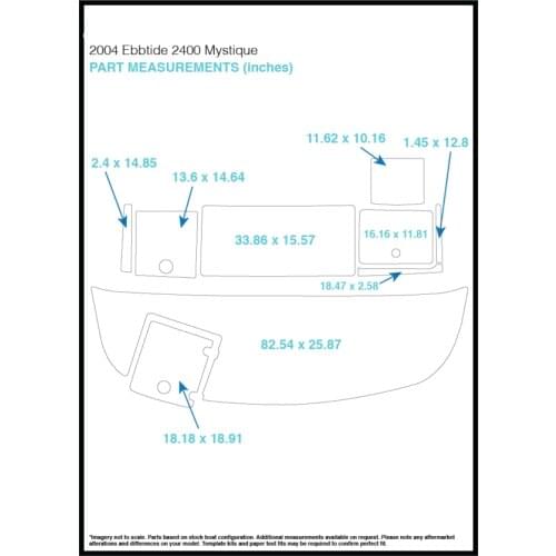 2004 Ebbtide 2400 Mystique Swim Step & Transom Pad Boat EVA Teak Decking 1/4" 6mm