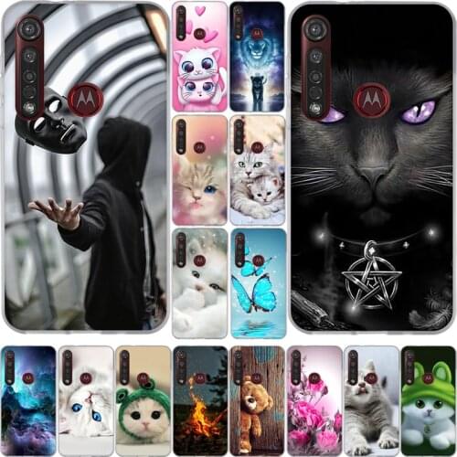 6.3" Case for Motorola Moto G8 Plus Soft TPU Silicone Cover With Cute Cat Animal Flower Butterfly for Moto G8plus Phone Back