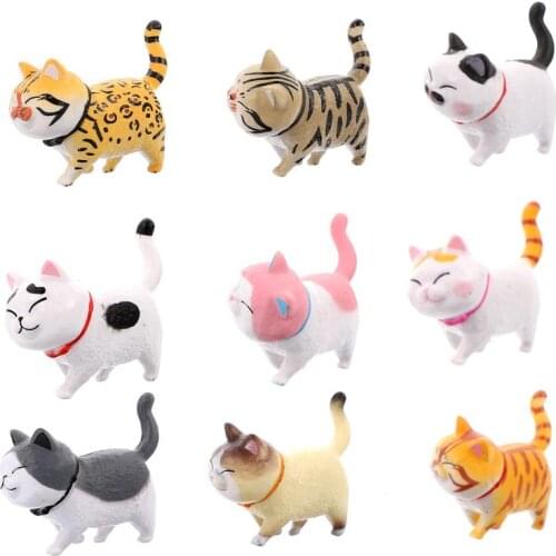 9 Pcs Cat Fridge Magnets Decorative Animal Fridge Magnets 3D Stereo Stickers