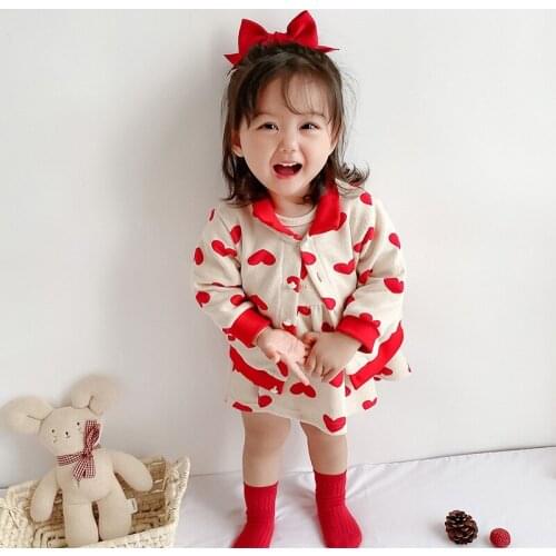 2pcs Children' Clothes Baby Girls Dresses Suit Newborn Girl Knit Sweater Jacket And Knitted One-Piece Dress Autumn Kids Outfits