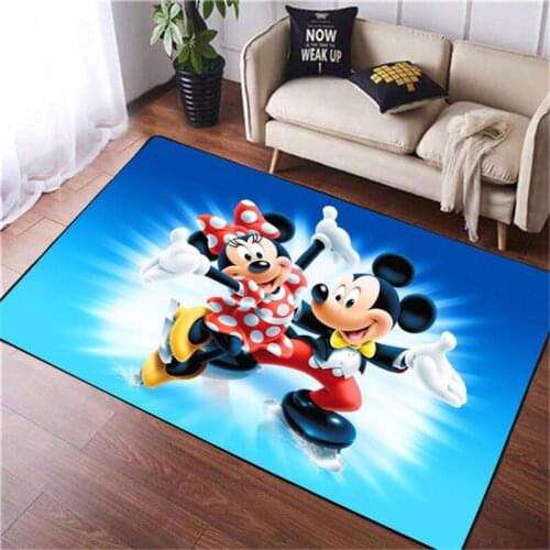 Disney Baby Play Mat 80x160cm Mickey Rug Geometric Bedroom Carpets for Living Room Rugs Fashion Parlor Mat/tapetes