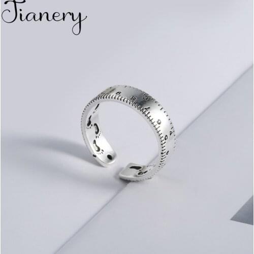 Personality Boho Ruler Rings For Women Charm Wedding Jewelry Adjustable Antique Finger Ring Anillos 2021