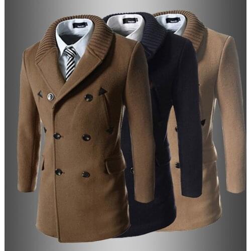 JUCHU TOP Men's Long Trench Coats