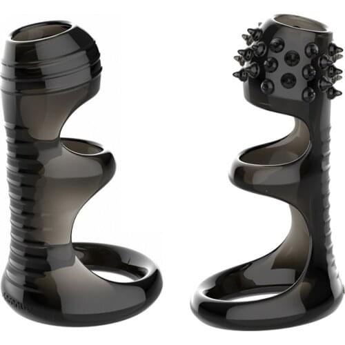 Penis Ring Reusable Silicone Cock Ring Penis Trainer Delay Ejaculation Particle Stimulation Private Erection Erotic Toys For Men