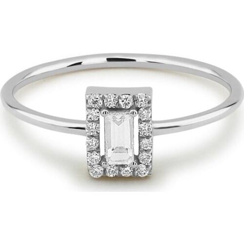 3colors Boho Fashion Small Crystal Zircon Stone Ring Female Silver Gold Color Wedding Jewelry Promise Engagement Rings For Women