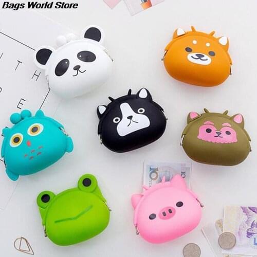 Girls Mini Silicone Coin Purse Animals Small Change Wallet Purse Women Key Wallet Coin Bag For Children Kids Gifts