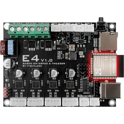 Minimal 3D Printer Control Board E4 V1.0 Board Based on ESP32 & TMC2209 Built-in WiFi and BT External Antenna 3D Printer Parts