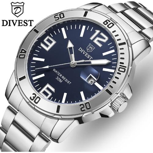 Luxury Brand Men New Watch NORTH Fashio Waterproof Sport Stainless Steel Quartz Watch Simple Business Watches Relogio Masculino