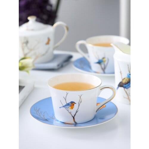 Luxury coffee cups and saucers English Afternoon Tea party Bone China tea cup set ceramic coffee set Scented tea Drinking