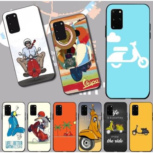 PENGHUWAN Vespa Scooter Luxury Unique Design Phone Cover for Samsung S20 plus Ultra S6 S7 edge S8 S9 plus S10 5G