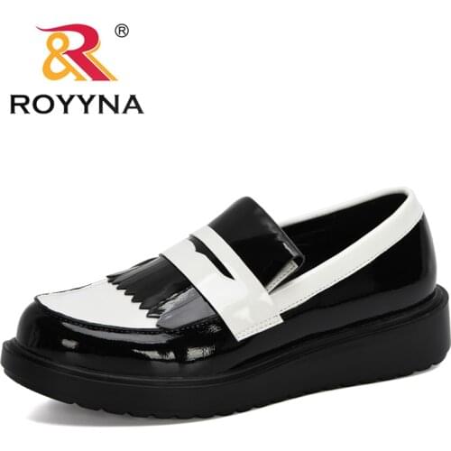 ROYYNA 2020 New Designers Chunky Heels Sexy Women Pumps Elegant Office Lady Heeled Shoes Platform Mixed Color Dress Shoes Comfy