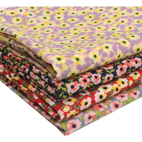 Chiffon Fabric By Half The Yard Flower Printed Cloth Sheets Fabric For Sewing Dress Making Home Textile Patches 45*150cm 1pc