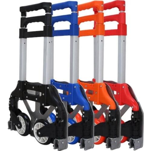 Aluminum alloy folding trolley portable shopping cart luggage cart trailer