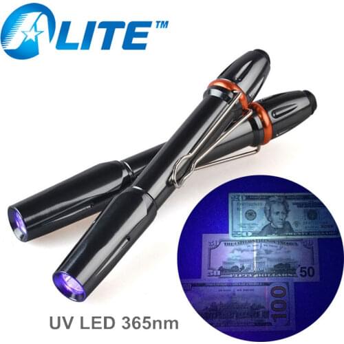 TMWT 365nM UV LED Ultra Violet 3W Pen Flashlight Torch Light 365 nm UV Penlight for Money Detector