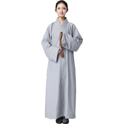 Buddhist monk robes female uniform zen clothing shaolin monk clothes buddhist monk costume women lay TA532