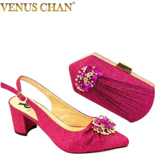 Ladies Dress Shoes Shoes for Wedding Women 2021 Fashion Women Shoes and Bag for Party Wedding Nigerian Women Shoes and Bag Set