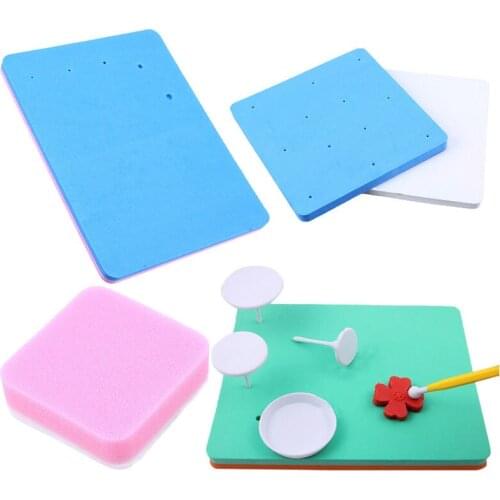 1/2pcs DIY 5 Holes Square Shape Sponge Pad Sugar Flowers Modelling Tools Sugar Art Foam Fondant Pastry Cake Mat Bakeware
