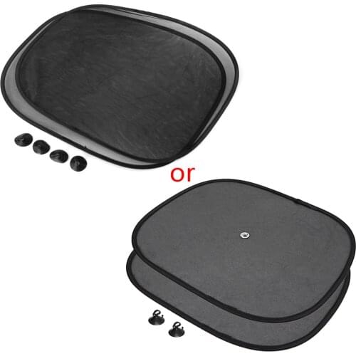1Pair Black Side Car Window Sunshade Sun Shade Visor Side Mesh Cover Shield Sunscreen