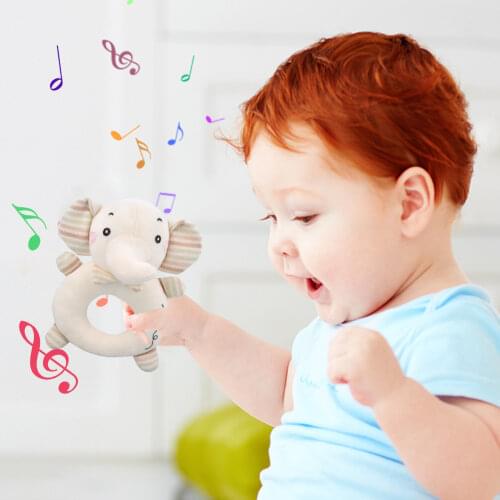 1Pcs Cartoon Animal Style Baby Rattles Toys Children Infant Plush Sock Wrist Bracelet Gift Baby Care Supplies