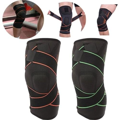 1PC Knee Pads Outdoor Sports Safety Breathable Elastic Brace Gym Train Weight Bandage Compression Pad Sleeve Sport Protection