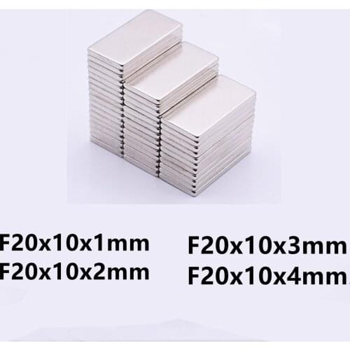 10 20 50PCS/LOT Magnet 20*10*1 20*10*2 20*10*3 20*10*4 N35 NdFeB MAGNET 20x10x1 20x10x2 20x10x3 20x10x4 Neodymium Magnets