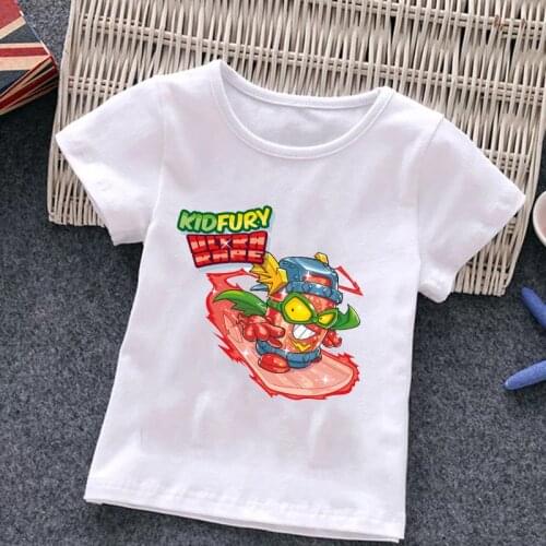 2021 Fashion T Shirt Summer Short Sleeve O-neck Tshirt Superzings Tees for Baby Boys Kids Superzings Cartoon Tops Girls T-shirt