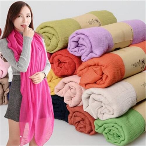 2022 Ms scarf spring autumn style period ultra pure color shawls long winter joker amphibious Korea fabric autumn/winter scarves