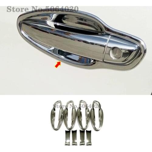 ABS Chrome For PEUGEOT 3008 GT 5008 2017 2018 2019 2020 Accessories Car Door protector handle Bowl Cover Trim Car Styling 8pcs