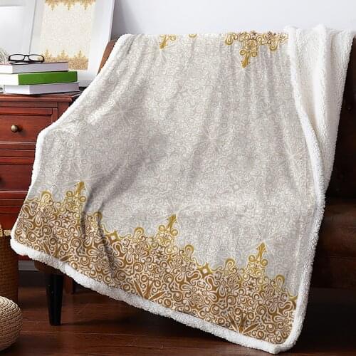Bohemian Retro Ethnic Blanket for Beds Sofa Fleece Throw Blanket Winter Bedclothes Bedspread Cashmere Blanket