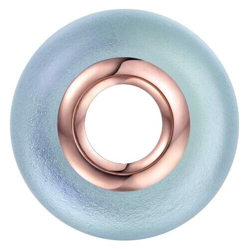 100% Real 925 Original Sterling Silver Beads Fit Bracelets Necklaces Matte Blue Murano Glass Charm DIY Making Jewelry For Wome