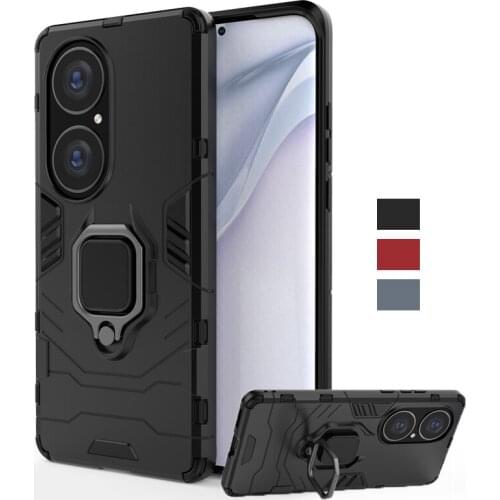 For Huawei P50 Pro Case Cover Magnetic Ring KickStand Holder Shockproof Bumper Armor Back Phone Cover For Huawei P50 Pro Case