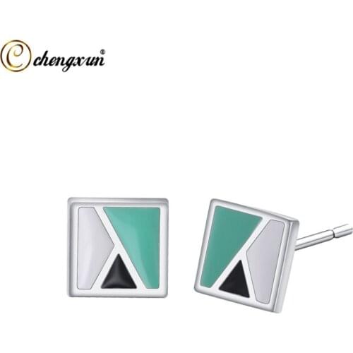 CHENGXUN Women's Silver Earrings