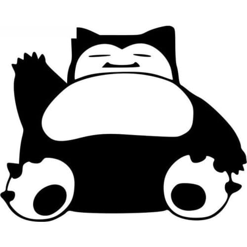 Dawasaru Car Sticker Funny Animal Pokemon Snorlax Full Body Car Stickers and Decals Styling for BMW Audi,15cm*12cm