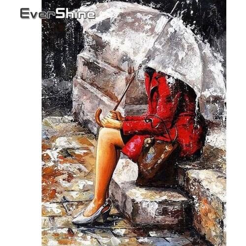 EverShine Diamond Painting Portrait Cross Stitch 5D Diamond Embroidery Woman Picture Of Rhinestones Mosaic Art Set Wall Decor