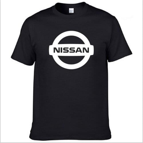 Mens Short Sleeve Nissan Car Logo Mens Tshirt Summer casual male solid colour Cotton T shirts Fashion HipHop Harajuku Men Clothe
