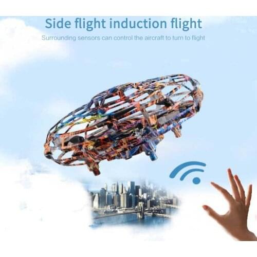 Induction Aircraft UFO Parent-child Interaction Childrens Toy Suspension Rotating Flying Saucer Light Remote Control RC Toy