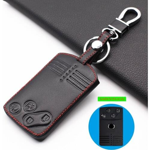 Car Key Card Leather Shell Fob Case Cover for Mazda 3 5 6 8 M8 CX-7 CX-9 2/3/4 Buttons Smart Remote Style Jacket