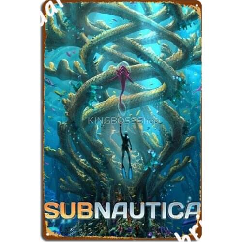 Beautiful Subnautica Poster Poster Metal Plaque Club Kitchen Designing Wall Decor Tin Sign Poster
