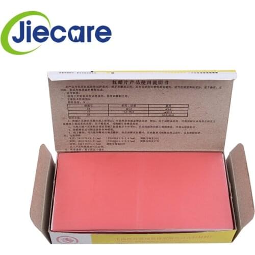 1 Box Dental Lab Material Base Plate Red Dental Wax Dentist Auxiliary Material Thickness 1.3mm