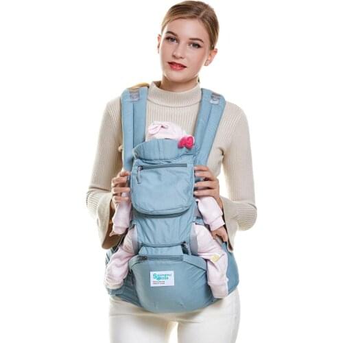 2019 Hot sale Comfortable Ergonomic Infant Sling Soft Natural Wrap Baby Backpack Carrier Breathable Cotton Hipseat Nursing Cover